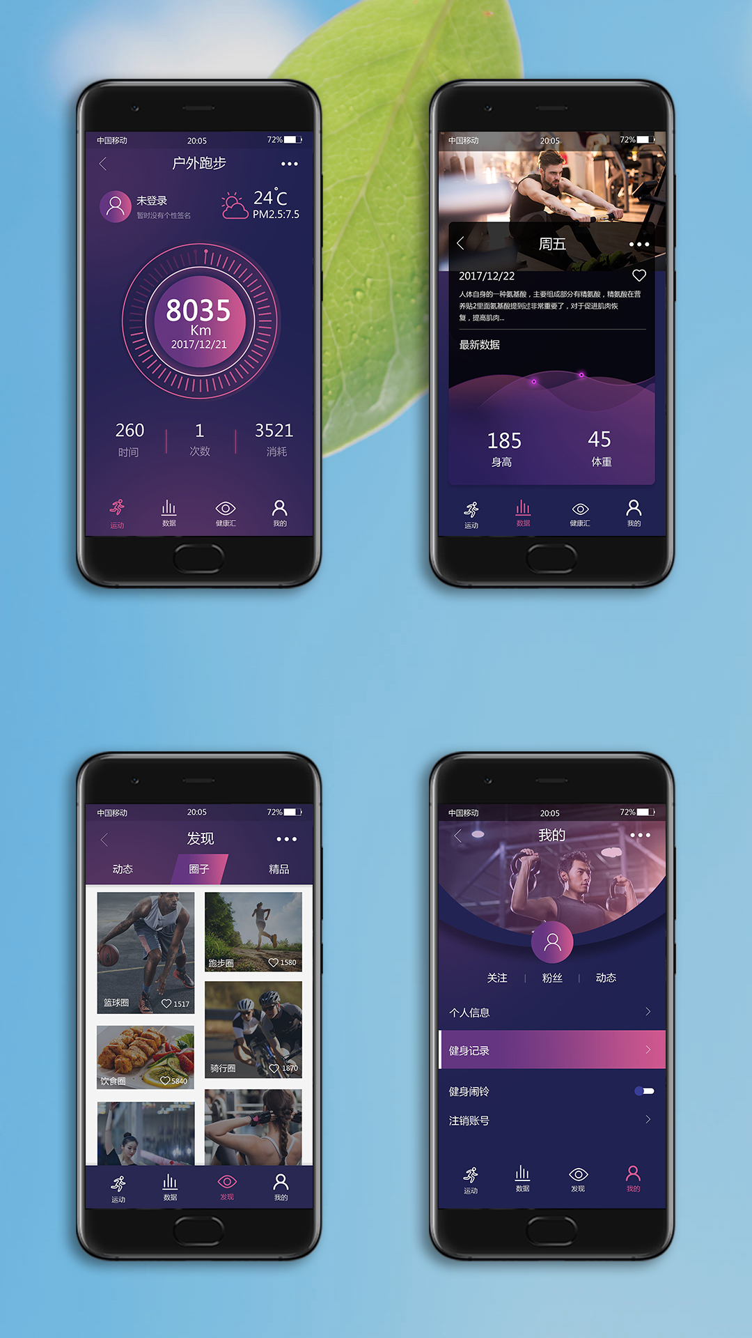 健身APP開(kāi)發(fā)案例效果圖